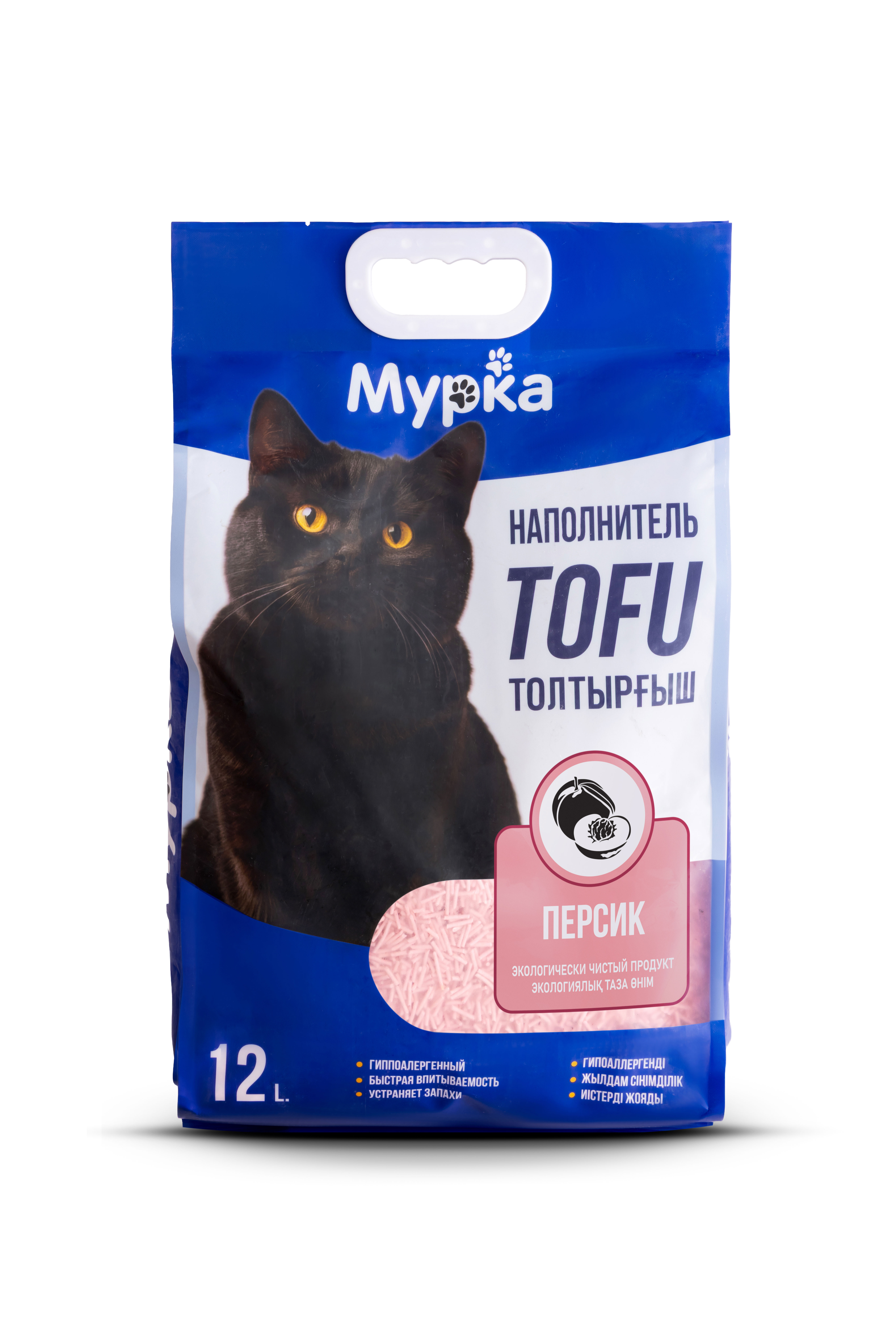 Тофу наполнитель Персик 12 л
